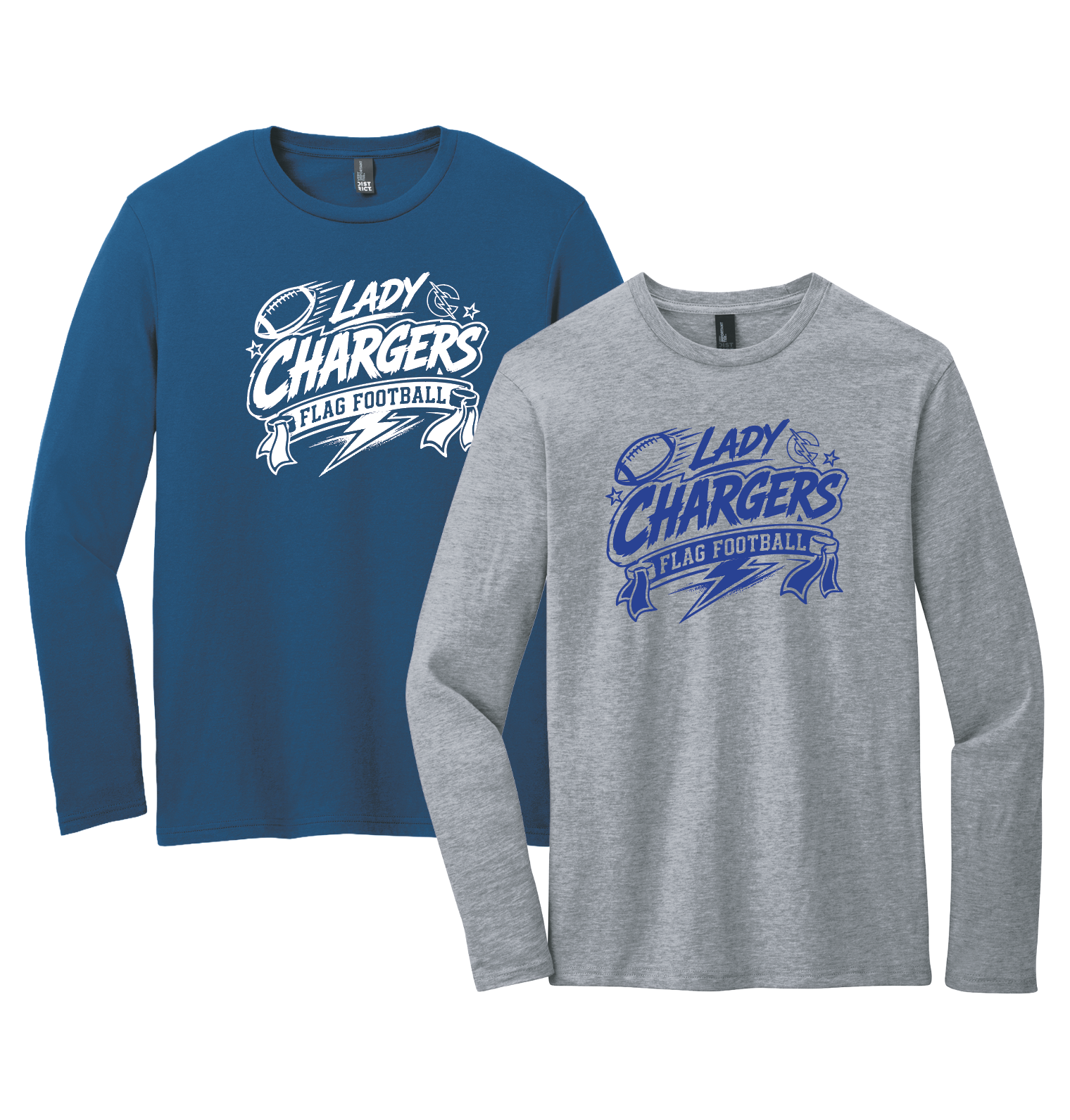 Very Important Lady Chargers Flag Football Long Sleeve