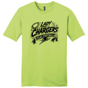 Neon Very Important Lady Chargers Flag Football Tee