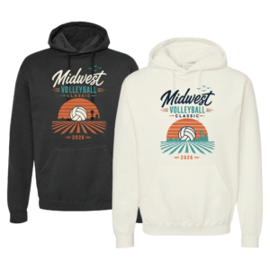Volleyball Cornfield Fleece Hooded Sweatshirt