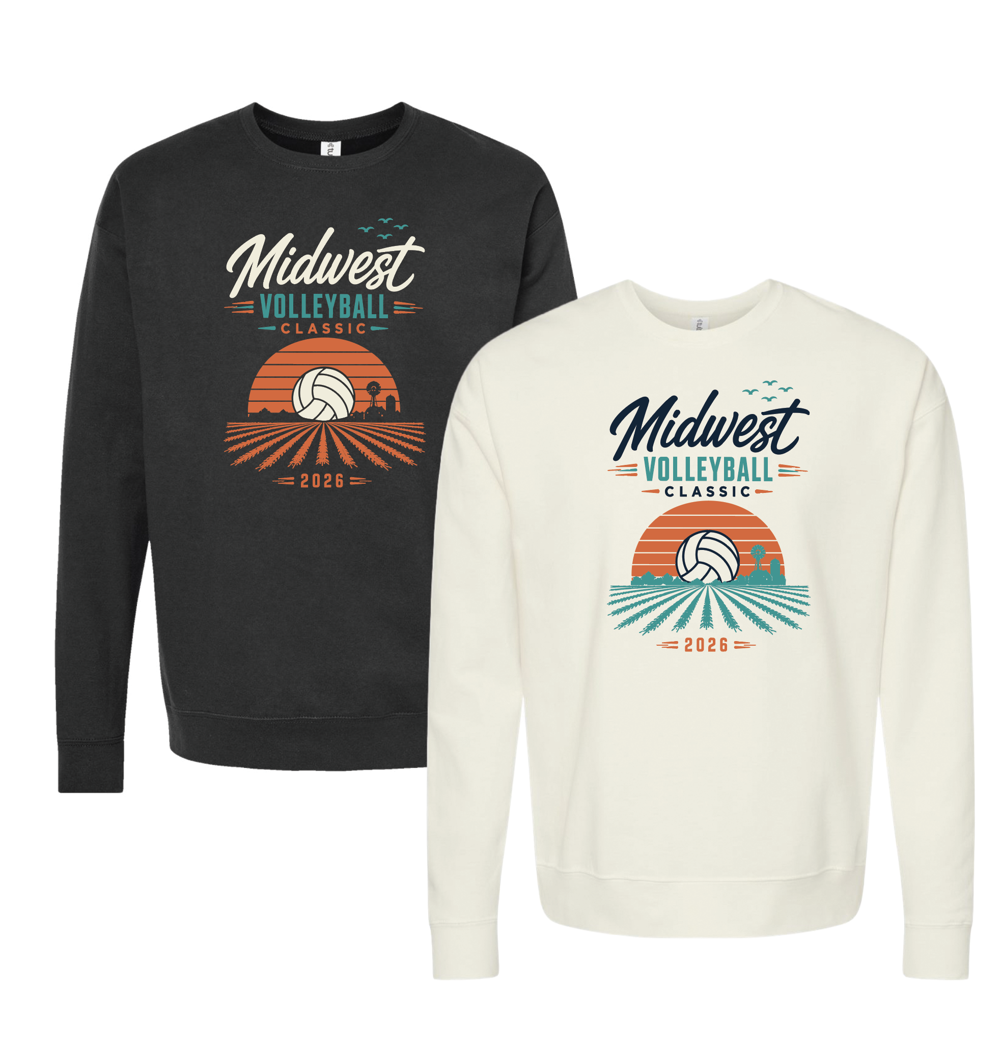 Volleyball Cornfield Fleece Crewneck