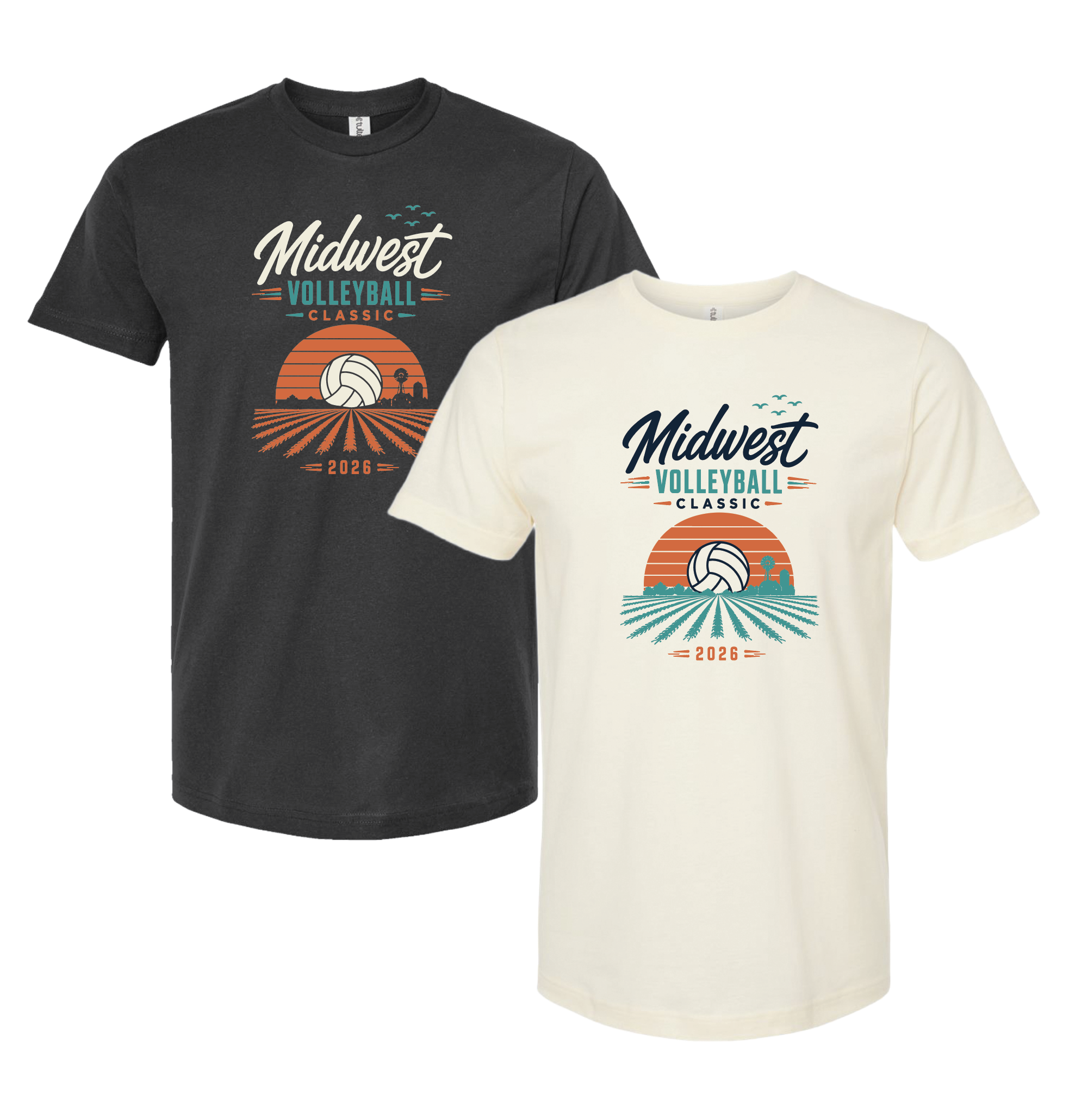 Volleyball Cornfield Jersey Tee